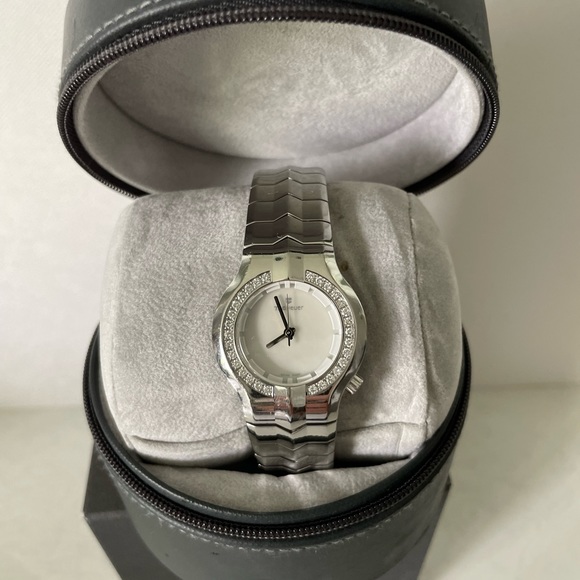 Tag Heuer Womens Alter Ego Diamond Bezel Stainless Steel Watch - Picture 6 of 11